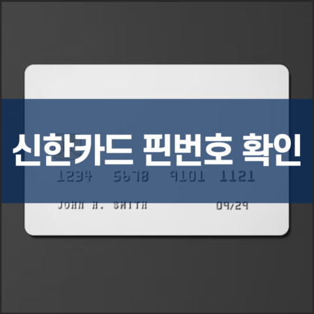 신한카드 pin번호 확인