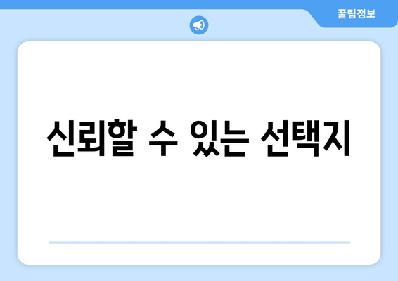 신뢰할 수 있는 선택지