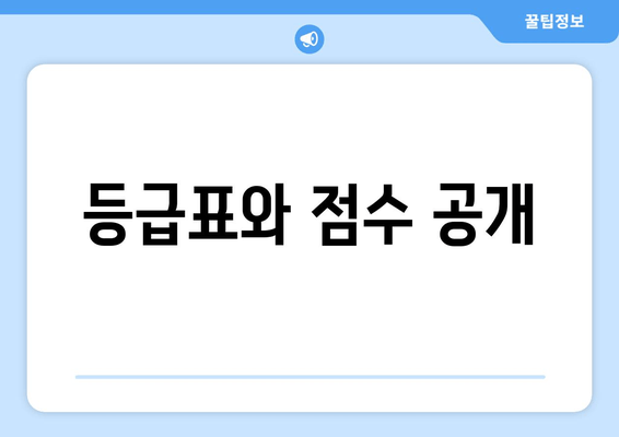 등급표와 점수 공개