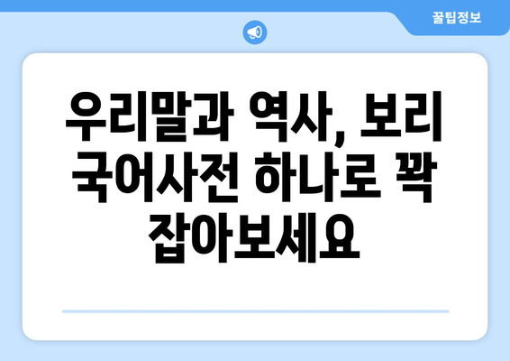 초등 국어와 역사 공부, 보리 국어사전으로 한번에! | 추천, 초등학생, 국어, 역사, 학습