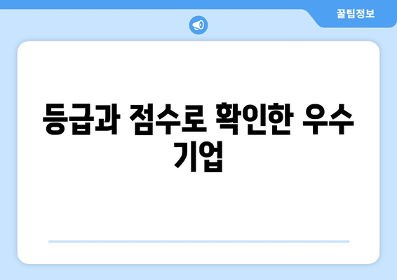 등급과 점수로 확인한 우수 기업