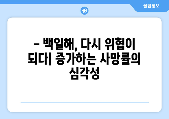 백일해 사망률 증가, 심각성과 대응 방안 | 백일해, 예방 접종, 건강 관리, 위험