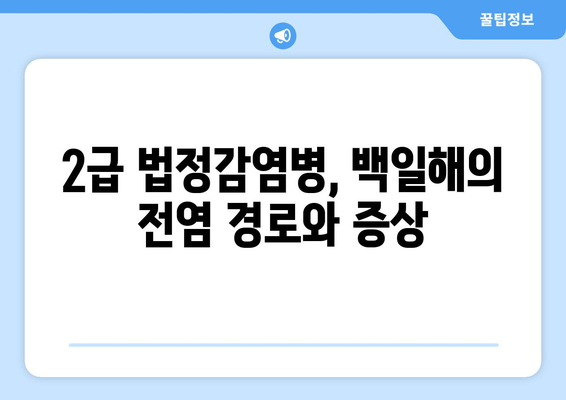 백일해, 꼭 알아야 할 검사와 예방접종의 중요성 | 2급 법정감염병, 백일해 증상, 백일해 예방, 백일해 백신