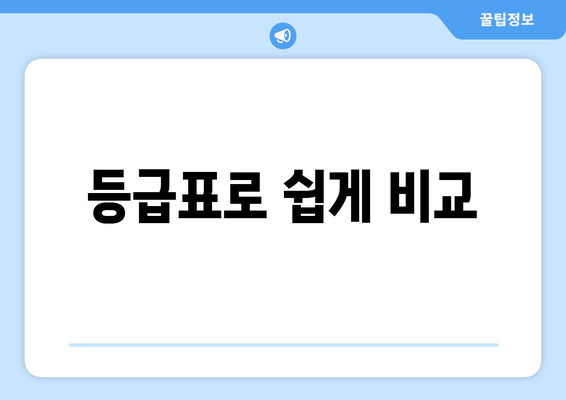 등급표로 쉽게 비교