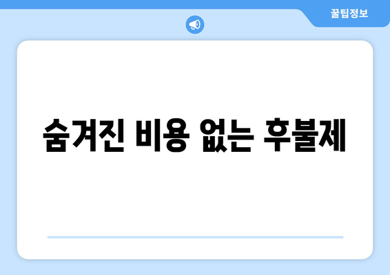 숨겨진 비용 없는 후불제