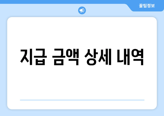 지급 금액 상세 내역