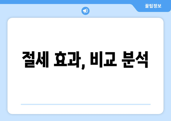 절세 효과, 비교 분석