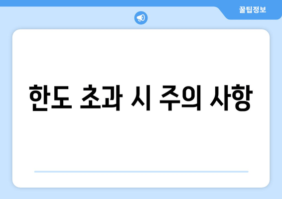 한도 초과 시 주의 사항