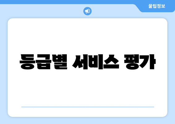 등급별 서비스 평가