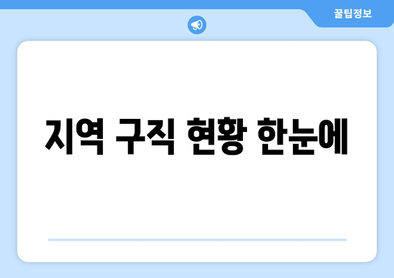 지역 구직 현황 한눈에