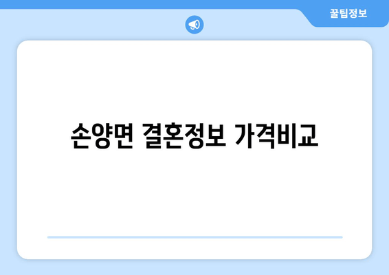 손양면 결혼정보 가격비교