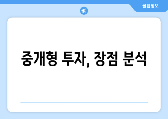 중개형 투자, 장점 분석