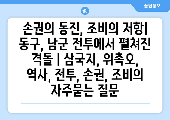 손권의 동진, 조비의 저항| 동구, 남군 전투에서 펼쳐진 격돌 | 삼국지, 위촉오, 역사, 전투, 손권, 조비