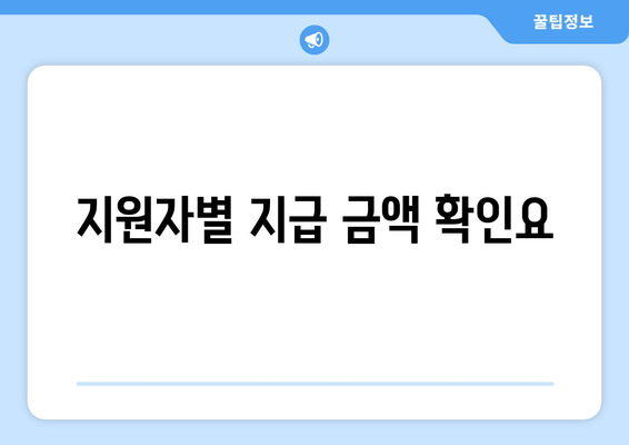 지원자별 지급 금액 확인요