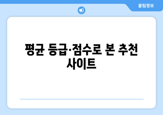 평균 등급·점수로 본 추천 사이트