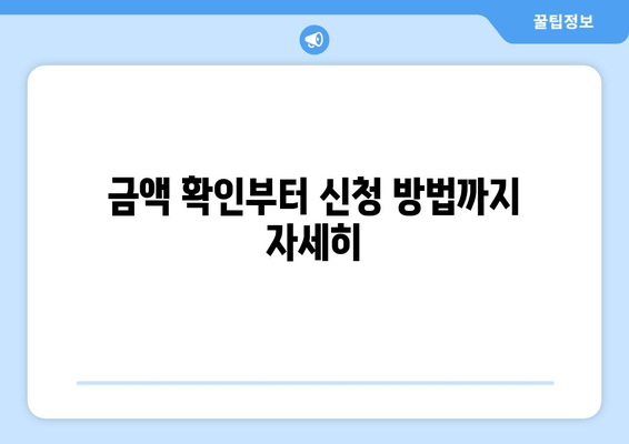 금액 확인부터 신청 방법까지 자세히