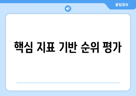 핵심 지표 기반 순위 평가