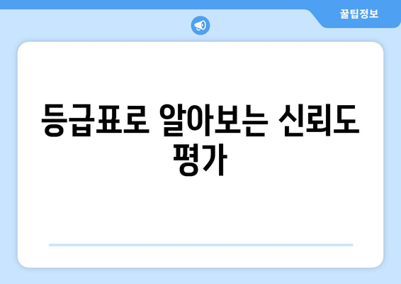 등급표로 알아보는 신뢰도 평가