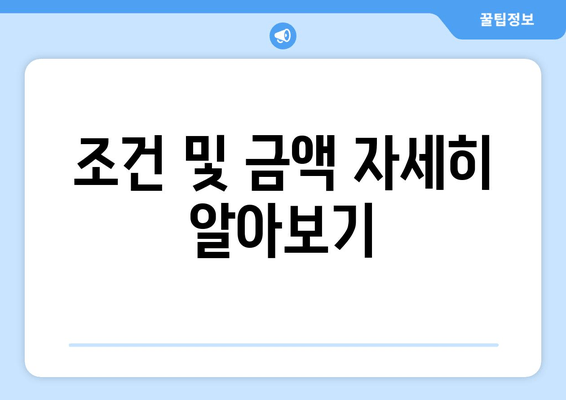 조건 및 금액 자세히 알아보기