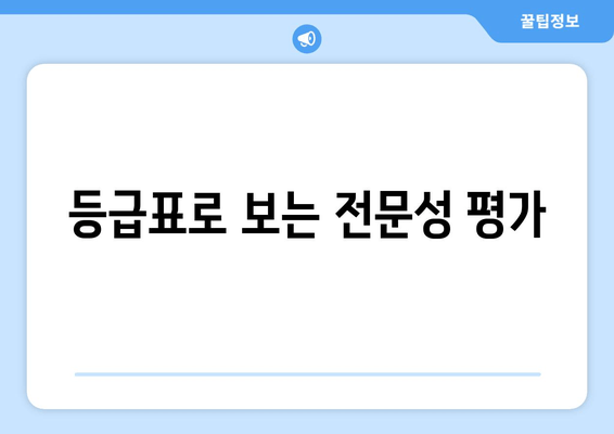 등급표로 보는 전문성 평가