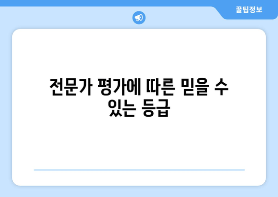 전문가 평가에 따른 믿을 수 있는 등급