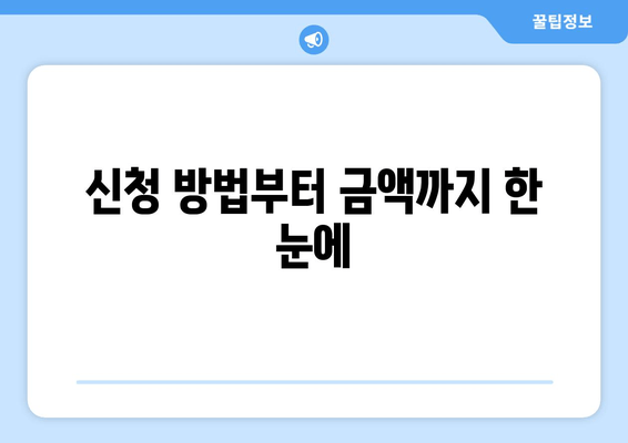 신청 방법부터 금액까지 한 눈에