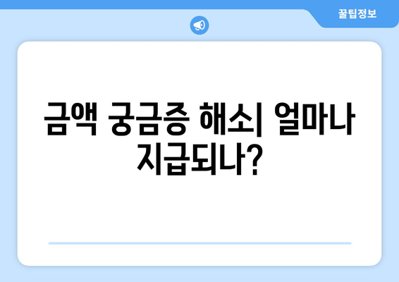 금액 궁금증 해소| 얼마나 지급되나?