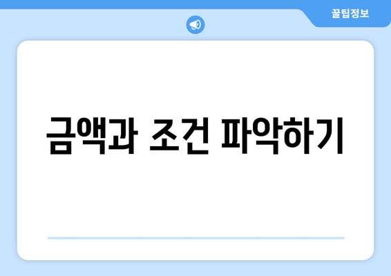 금액과 조건 파악하기