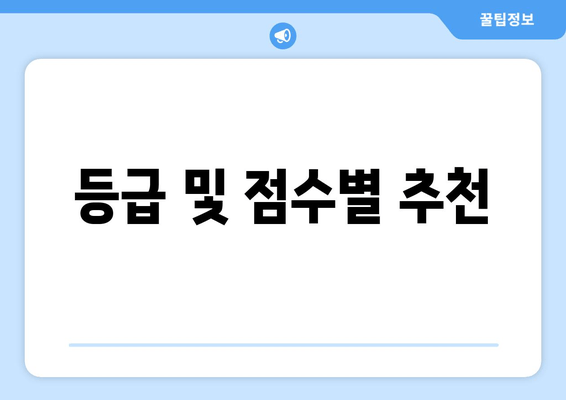 등급 및 점수별 추천