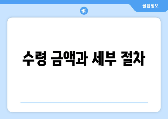 수령 금액과 세부 절차