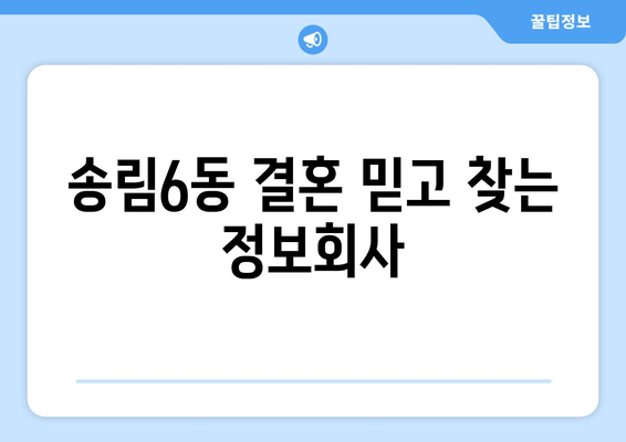 송림6동 결혼 믿고 찾는 정보회사