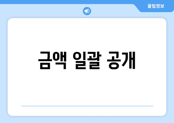 금액 일괄 공개