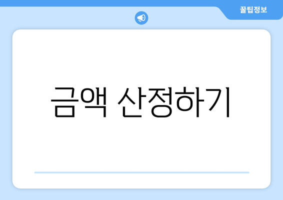 금액 산정하기