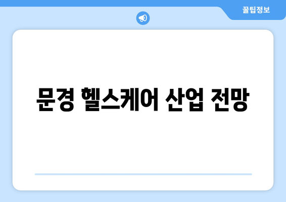 문경 헬스케어 산업 전망