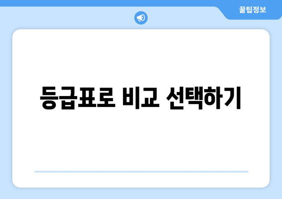 등급표로 비교 선택하기