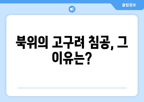 북위 풍태후와 효문제의 고구려 지두우 원정| 역사적 배경과 영향 | 북위, 고구려, 남북조 시대, 한반도 역사