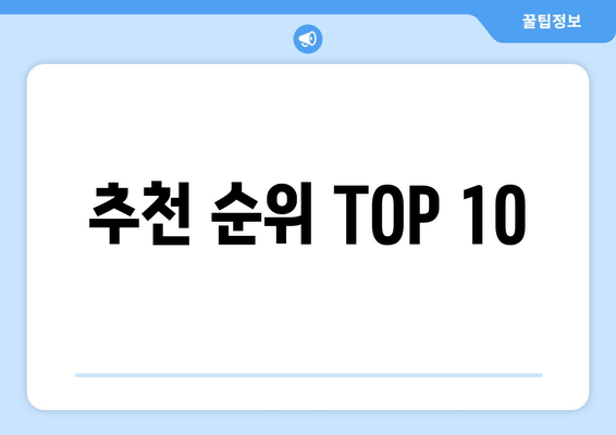 추천 순위 TOP 10