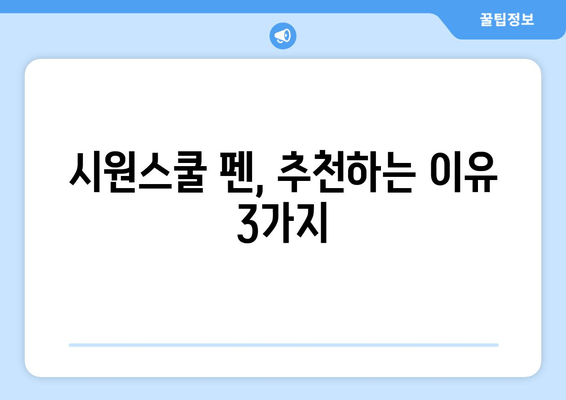 시원스쿨 펜 3가지 매력 핵심 정리! 가격 & 장점 비교 | 영어 공부, 펜, 효율성, 추천