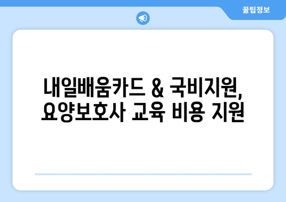 요양보호사 일자리 지원| 내일배움카드 & 국비지원 활용 가이드 | 취업 성공 전략