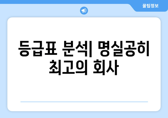 등급표 분석| 명실공히 최고의 회사