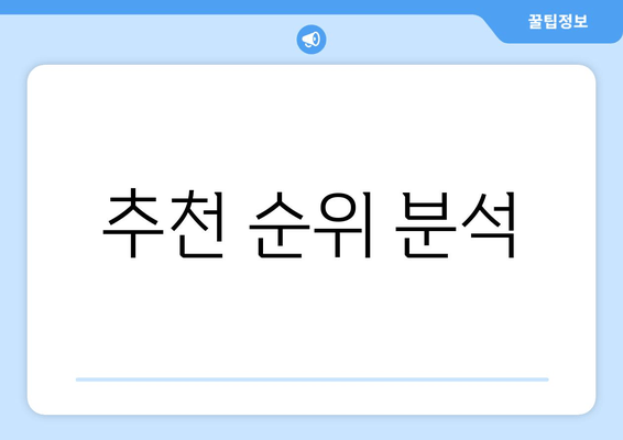 추천 순위 분석