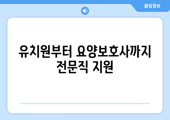 유치원부터 요양보호사까지 전문직 지원