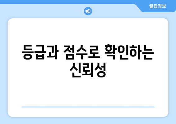 등급과 점수로 확인하는 신뢰성