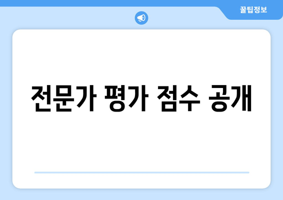 전문가 평가 점수 공개