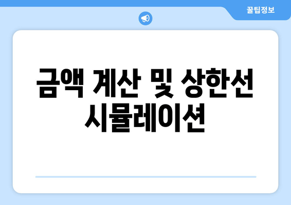 금액 계산 및 상한선 시뮬레이션