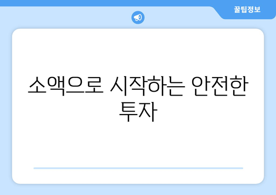 소액으로 시작하는 안전한 투자