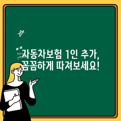 자동차보험 1인추가, 비용 최소화하는 5가지 방법 | 보험료 절약 꿀팁, 1인 추가 보험료 계산