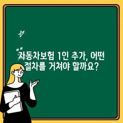 자동차보험 1인 추가, 비용 & 신청 방법 완벽 가이드 | 보험료, 절차, 주의 사항