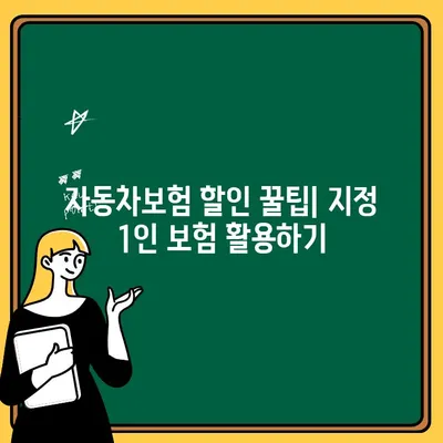 자동차보험 지정 1인 보험료| 의미와 회사별 견적 비교 가이드 | 자동차보험, 보험료 계산, 견적 비교, 보험료 할인