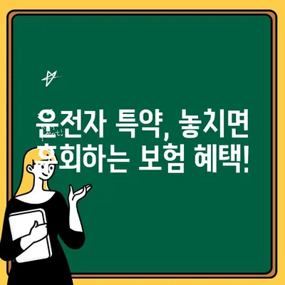 자동차보험 운전자 추가 특약 활용 가이드| 나에게 맞는 특약 선택하고 보험료 절약하기 | 자동차보험, 운전자 특약, 보험료 절약